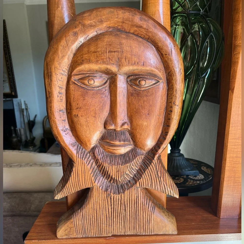 80’s Authentic Carved Wood Signed JAMAKA J S - Picture 1 of 4
